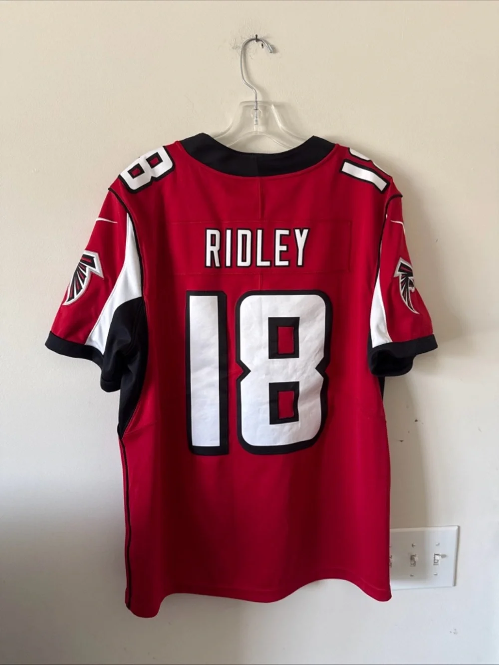 Men’s Nike Calvin Ridley #18 Atlanta Falcons Vapor Lmtd NFL Jersey Sz L Red RARE - Picture 6 of 6